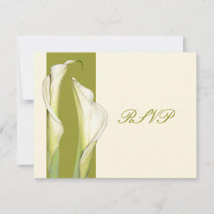 Tarjeta De Confirmación De Asistencia PixDezines blanco calla lirios/fondo diy
