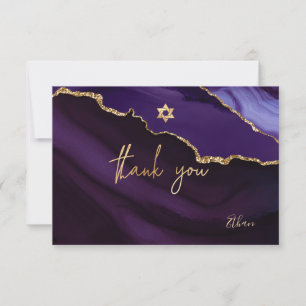 Tarjeta De Confirmación De Asistencia PixDezines GRACIAS A USTED Bar Mitzvah Watercolor