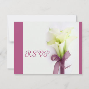 Tarjeta De Confirmación De Asistencia PixDezines GRANDES RSVP/CALLA LILIES BOUQUET