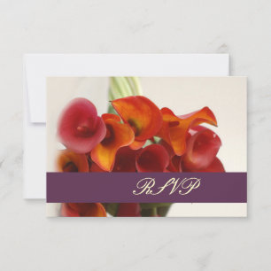 Tarjeta De Confirmación De Asistencia PixDezines quemó naranja calla lily