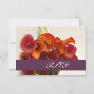 Tarjeta De Confirmación De Asistencia PixDezines quemó naranja calla lily