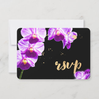 Tarjeta De Confirmación De Asistencia PixDezines Radiante Orquídea/Floral/RSVP/DIY