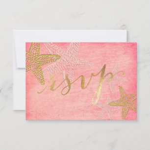 Tarjeta De Confirmación De Asistencia PixDezines RSVP/Estrella de mar
