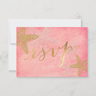 Tarjeta De Confirmación De Asistencia PixDezines RSVP/Estrella de mar