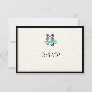 Tarjeta De Confirmación De Asistencia PixDezines Seahorse RSVPs