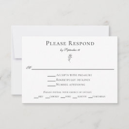 Tarjeta De Confirmación De Asistencia Platos clásicos clásicos sencillos y elegantes de