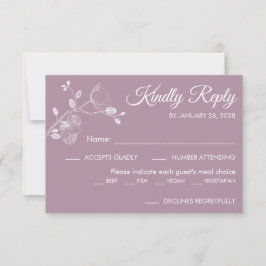 Tarjeta De Confirmación De Asistencia Platos modernos, florales y elegantes