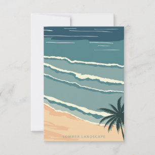 Tarjeta De Confirmación De Asistencia Playa tropical