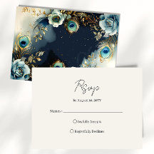 Plumas de Pavo Real Celestiales Boda Elegante