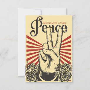 Tarjeta De Confirmación De Asistencia Poster de Paz