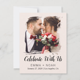 Tarjeta De Confirmación De Asistencia Presupuesto Foto Boda Crema 