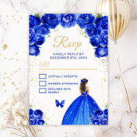 Princesa de cabello castaño azul real y dorado