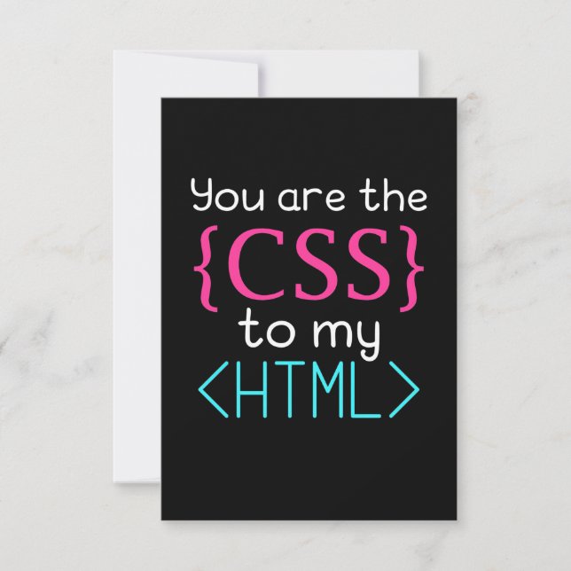 Tarjeta De Confirmación De Asistencia Programador Usted Es El Css A Mi Html (Anverso)