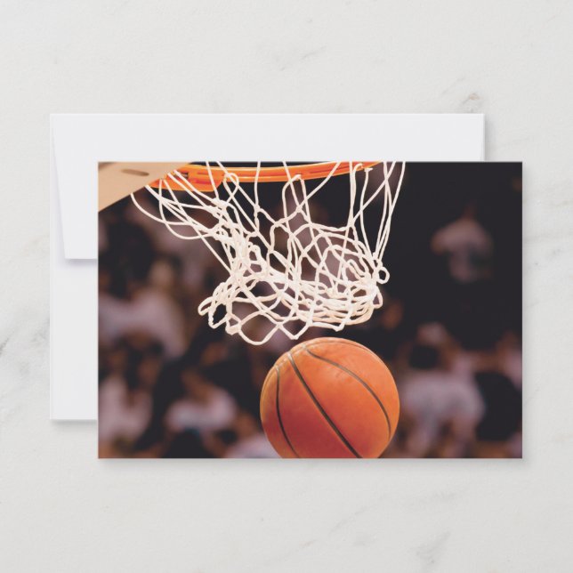 Tarjeta De Confirmación De Asistencia Puntuación del baloncesto (Anverso)