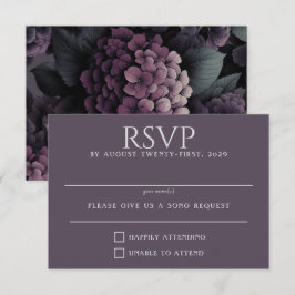 Tarjeta De Confirmación De Asistencia Purple Moody Floral