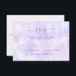 Tarjeta De Confirmación De Asistencia Púrpura Tye Bat Mitzvah<br><div class="desc">Tarjeta de respuesta Bat Mitzvah RSVP de color púrpura moderno.</div>