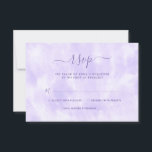 Tarjeta De Confirmación De Asistencia Púrpura Tye Bat Mitzvah<br><div class="desc">Tarjeta de respuesta Bat Mitzvah RSVP de color púrpura moderno.</div>