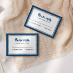 Tarjeta De Confirmación De Asistencia Purpurinoso de la Marina de Bat Mitzvah Azul y Pla<br><div class="desc">Esta tarjeta de inserción de moda incluye letras en negrita en la parte delantera con un aspecto en capas en purpurina plateado y blanco, y una parte posterior de color sólido. Agregue el texto utilizando el formulario de plantilla. Cambie el tipo de letra, el diseño y los colores utilizando la...</div>