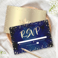Quinceañera con Glitter Dorado y Letra Script en A