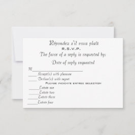 TARJETA DE CONFIRMACIÓN DE ASISTENCIA R.S.V.P