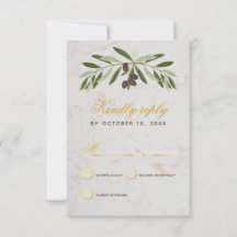 Rama de Olivo para Boda Letra Elegante con Hoja de