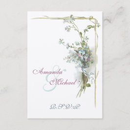 Tarjeta De Confirmación De Asistencia Recuerdos de boda no me olvides