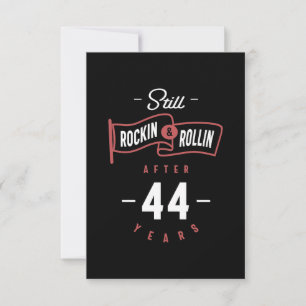 Tarjeta De Confirmación De Asistencia Regalo de cumpleaños de 44 años