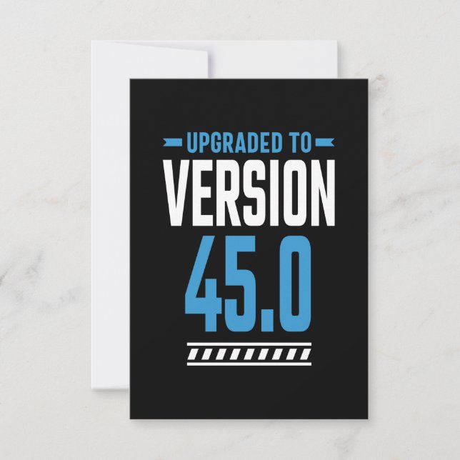 Tarjeta De Confirmación De Asistencia Regalo de cumpleaños de 45 años (Anverso)
