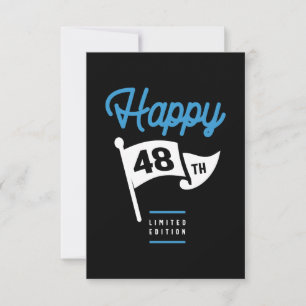 Tarjeta De Confirmación De Asistencia Regalo de cumpleaños de 48 años