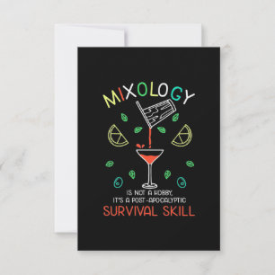 Tarjeta De Confirmación De Asistencia Regalo de Navidad Bartender Mixólogo