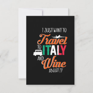 Tarjeta De Confirmación De Asistencia Regalo de Navidad Viaja a Italia y bebe vino sob