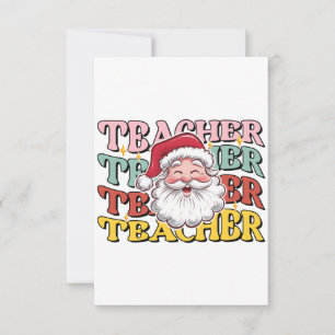 Tarjeta De Confirmación De Asistencia Regalo para maestros Santa Maestro