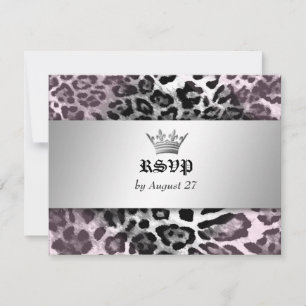 Tarjeta De Confirmación De Asistencia Reina de corazón dulce de 311 leopardo-tique 16 RS