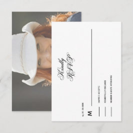 Tarjeta De Confirmación De Asistencia repetir amablemente vaquero  foto elegante moderna
