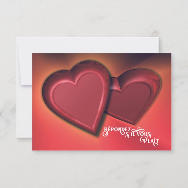 Tarjeta De Confirmación De Asistencia Répondez sil vous Plait (Anverso)
