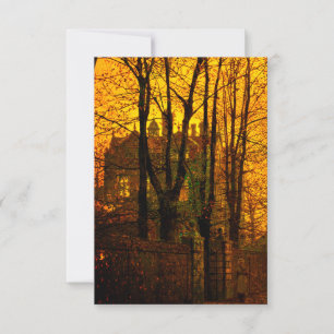 Tarjeta De Confirmación De Asistencia Resplandor de octubre John Atkinson Grimshaw