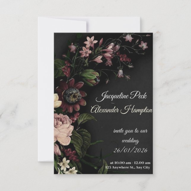 Tarjeta De Confirmación De Asistencia Response Card (Anverso)