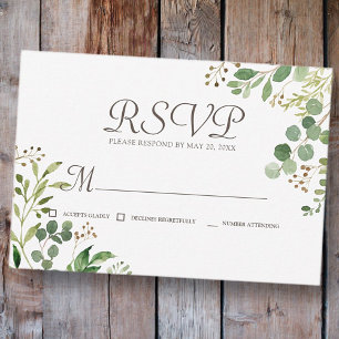 Tarjeta De Confirmación De Asistencia Respuestas botánicas conmemorativas de la vegetaci