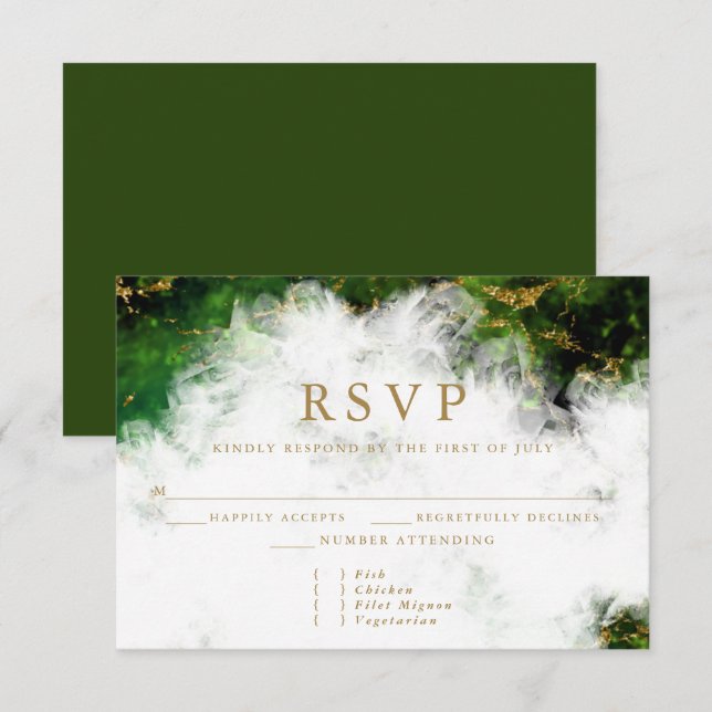 Tarjeta De Confirmación De Asistencia Resumen de la asombrosa agudización de cristal esm (Anverso / Reverso)