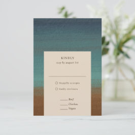 Tarjeta De Confirmación De Asistencia Resumen Moda costera Boda moderno