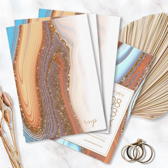 Tarjeta De Confirmación De Asistencia Resumen Purpurina Strata Boda SW ID903 (Subido por el creador)