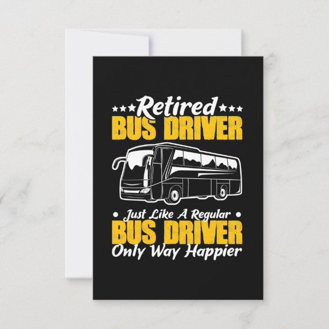 Tarjeta De Confirmación De Asistencia Retired Bus Driver (Anverso)