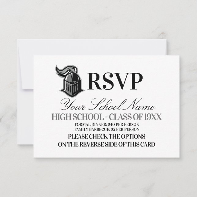 Tarjeta De Confirmación De Asistencia Reunión de clases de mascota escolar (Anverso)