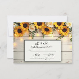 Tarjeta De Confirmación De Asistencia Reuniones Rústicas de la Hora Dorada