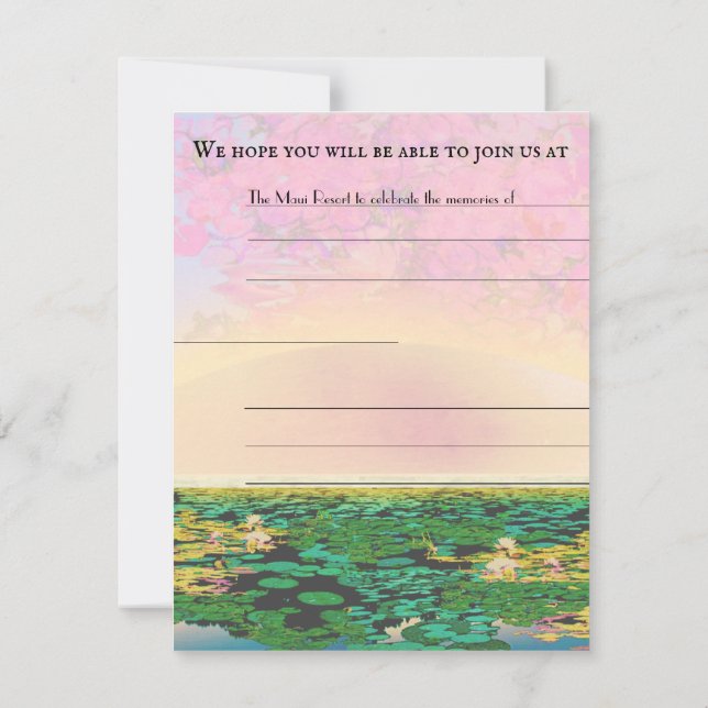 TARJETA DE CONFIRMACIÓN DE ASISTENCIA REZANDO MANTIS EN EL SOL (Reverso)