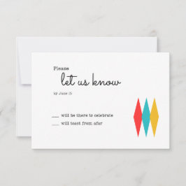 Tarjeta De Confirmación De Asistencia Rock and Roll Boda de estilo de los años 50