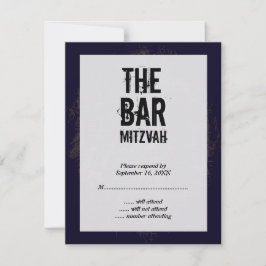 Tarjeta De Confirmación De Asistencia Rock Band Bar Mitzvah Reply Card