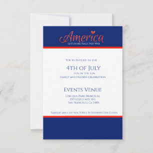 Tarjeta De Confirmación De Asistencia Rojo, blanco, azul, bandera, estrellas, flechas, 4