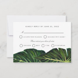 Tarjeta De Confirmación De Asistencia Romance tropical II