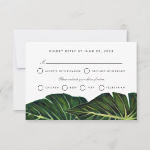 Tarjeta De Confirmación De Asistencia Romance tropical II